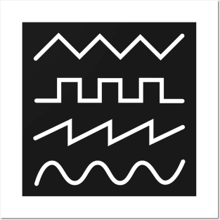 Minimal Synthesizer Waveforms Posters and Art